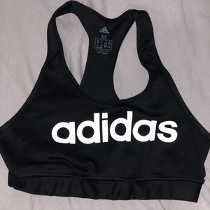 Black adidas sports bra